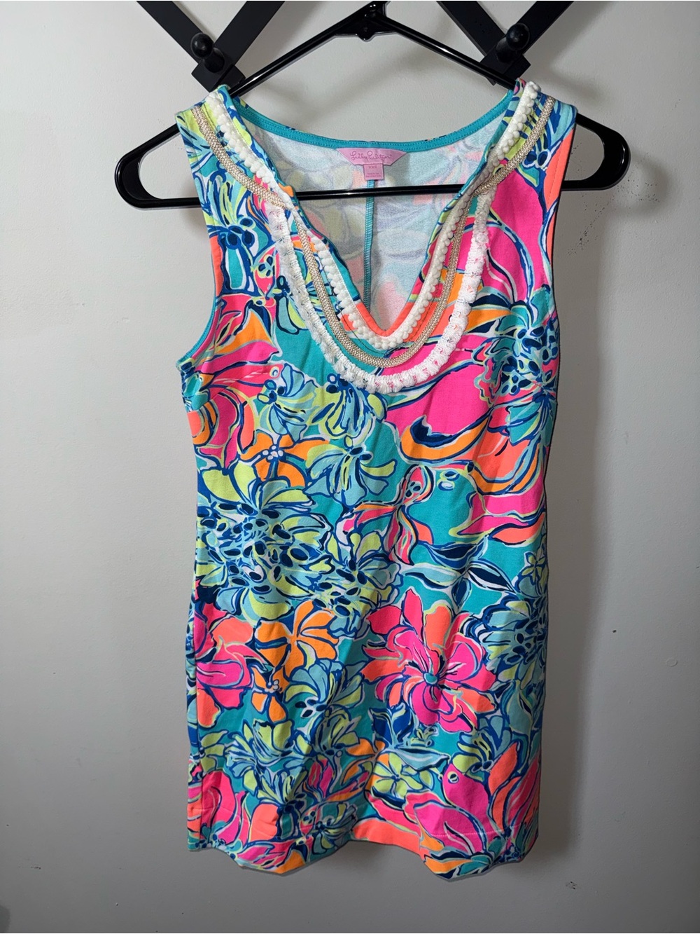 Lilly Pulitzer Harper Shift Dress Seaside Aqua Breezy Babe Stretchy XXS